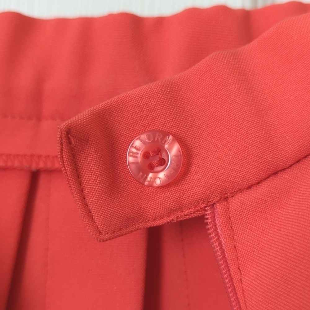 Tretorn 80's Vintage Classic Pleated High Waisted Mini Tennis Skirt Hot Coral 8 - Picture 10 of 10